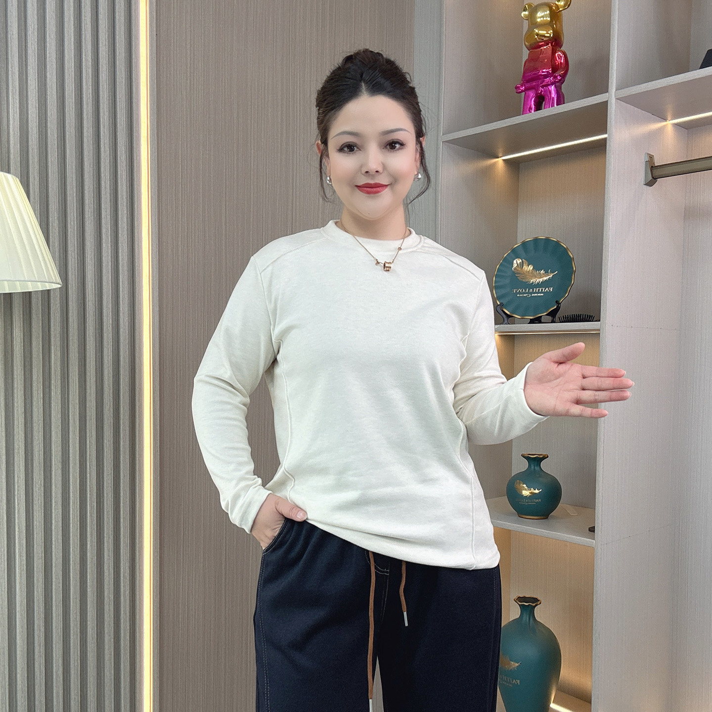 加绒保暖长袖打底衫冬季加厚内搭