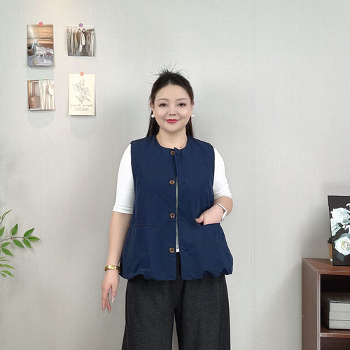 无袖马甲女大码叠穿背心坎肩外套