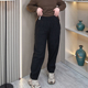女装 秋冬新款 加绒保暖萝卜裤 大码 胖mm宽松显瘦松紧腰哈伦休闲裤 子