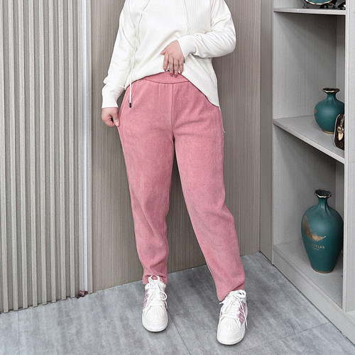 春秋大码胖mm休闲裤女显瘦萝卜裤