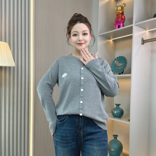 针织开衫上衣女休闲刺绣长袖外套