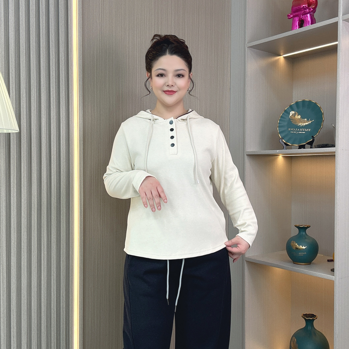 大码胖mm秋冬连帽内搭打底衫卫衣