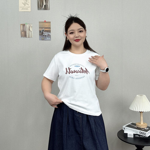短袖t恤女夏装大码休闲正肩上衣