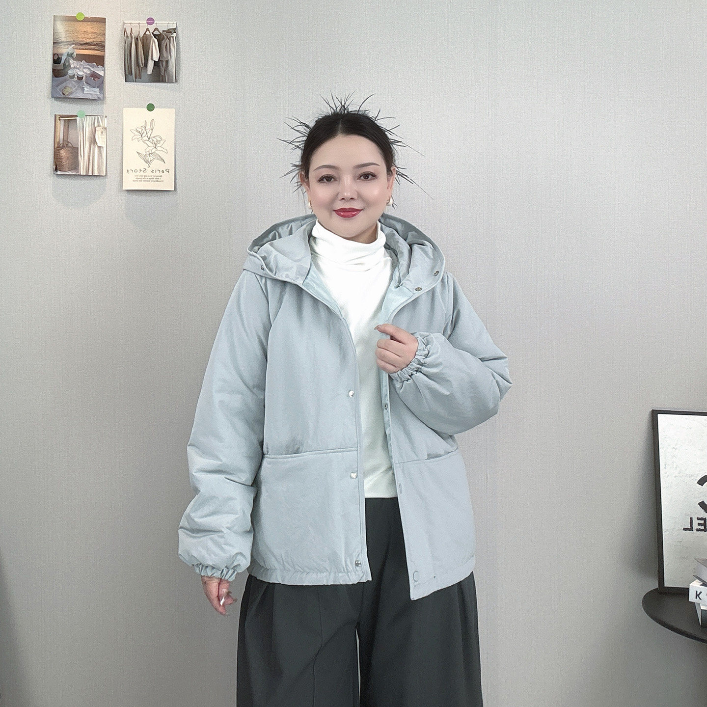 2026冬装新款大码加厚羽绒棉连帽棉服女宽松显瘦保暖抽绳棉衣外套