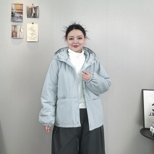 大码加厚手塞棉连帽棉服女冬棉衣