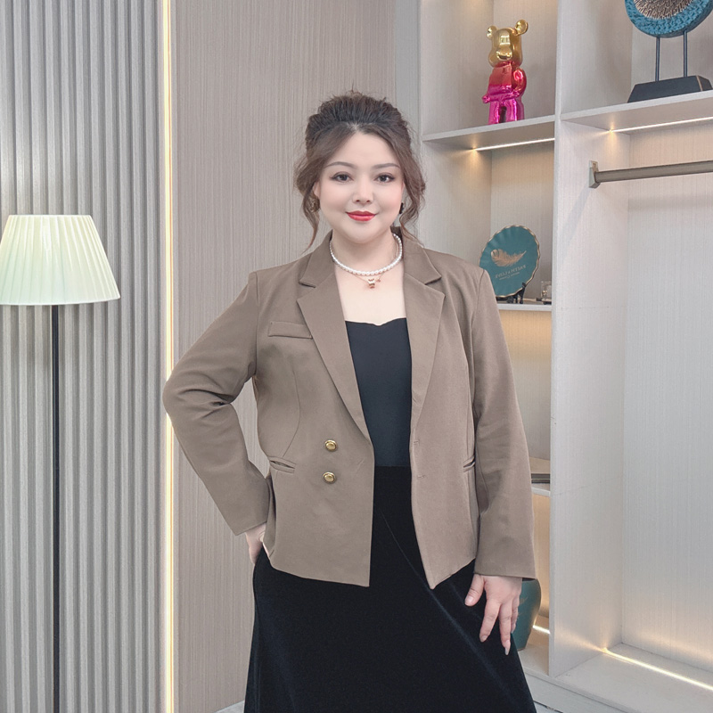 气质高级西装外套女大码春秋新款