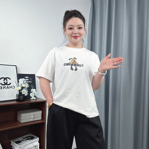 卡通印花短袖T恤女休闲显瘦上衣