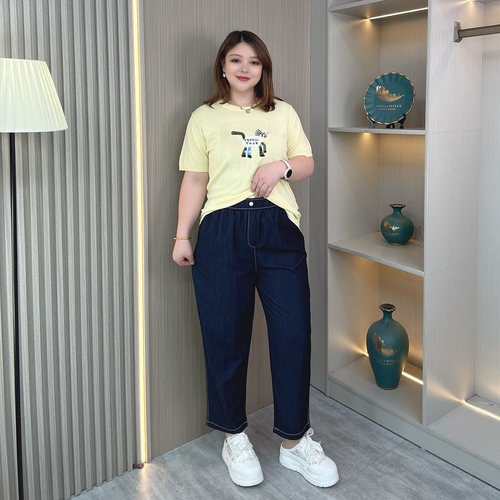 天丝哈伦牛仔裤女夏季薄款九分裤