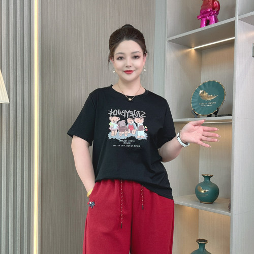 大码胖mm短袖T恤女2026夏季上衣