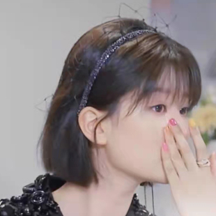 乔欣同款网纱水钻流苏头箍名媛气质镶钻发饰时尚百搭高级感发箍