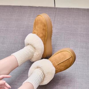 真皮雪地靴厚绒百搭舒适秀气女鞋GFR80998