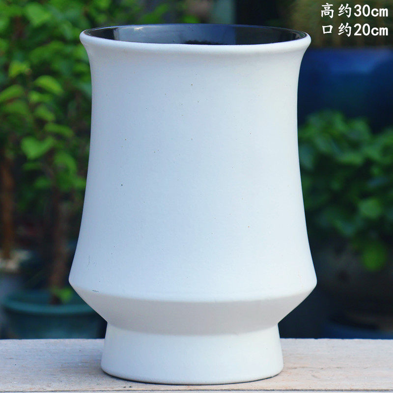 轻奢白色花盆冬青三角梅陶盆大号粗陶罐透气家用老桩多肉盆高筒盆,鲜花速递/花卉仿真/绿植园艺,花盆,淘宝优惠券,粉丝福利购,淘宝优惠卷