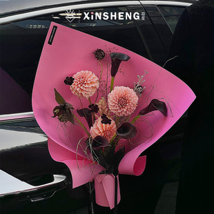 芯苼物语 纸材料 硬卡加厚牛皮纸鲜花束包花纸手工diy花艺卡纸包装