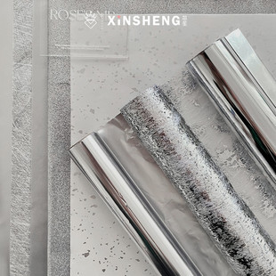 芯苼物语 纸材料鲜花艺创意手工diy材料花店资材 银色系列花束包装