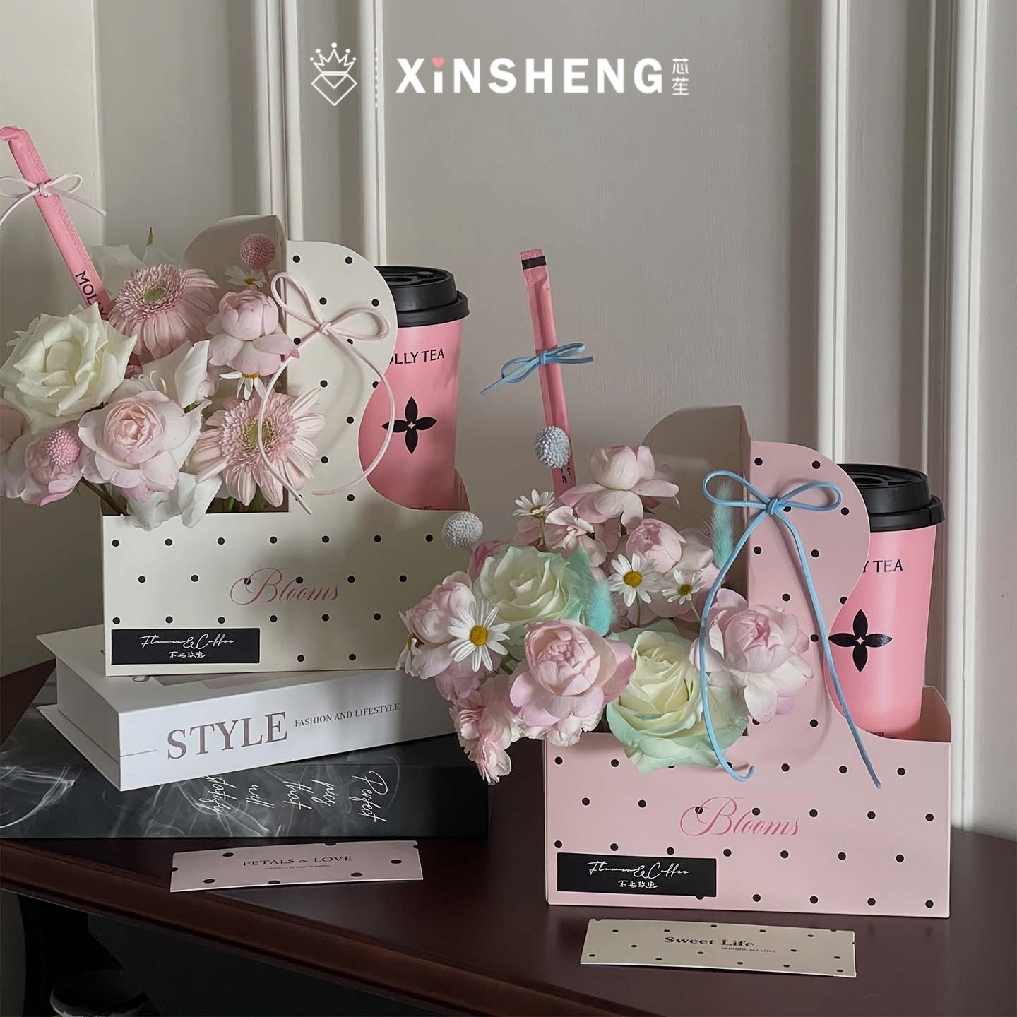 芯苼物语原创奶芙花园手提盒