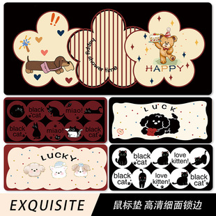 巅峰玩家卡通动物鼠标垫可爱桌垫笔记本电脑键盘垫高颜值