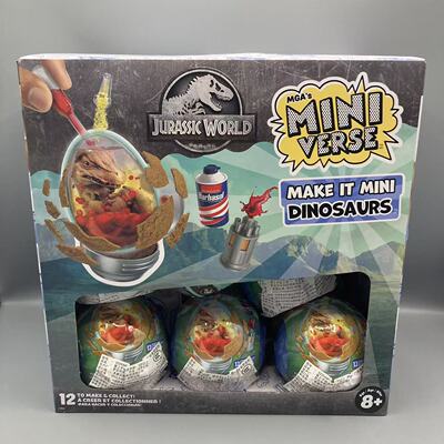 miniverse迷你MGA侏罗纪世界恐龙蛋DIY微缩 玩具盲球