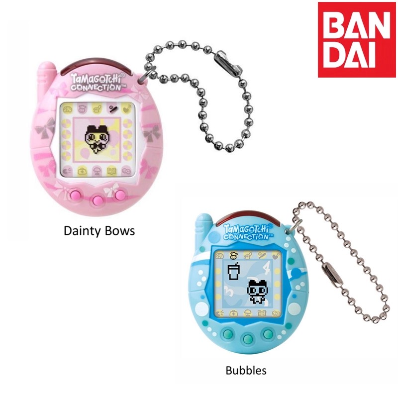 Bandai/万代 拓麻歌子V3通信联机宠物机新版精致蝴蝶结蓝色气泡