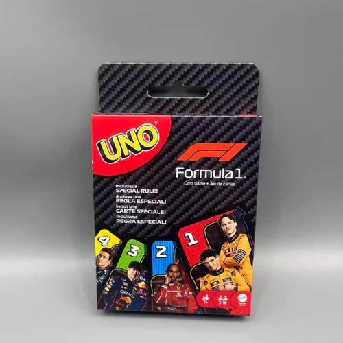 美泰正品 UNO F1赛车系列纸牌优诺卡牌多人桌游聚会游戏扑克牌