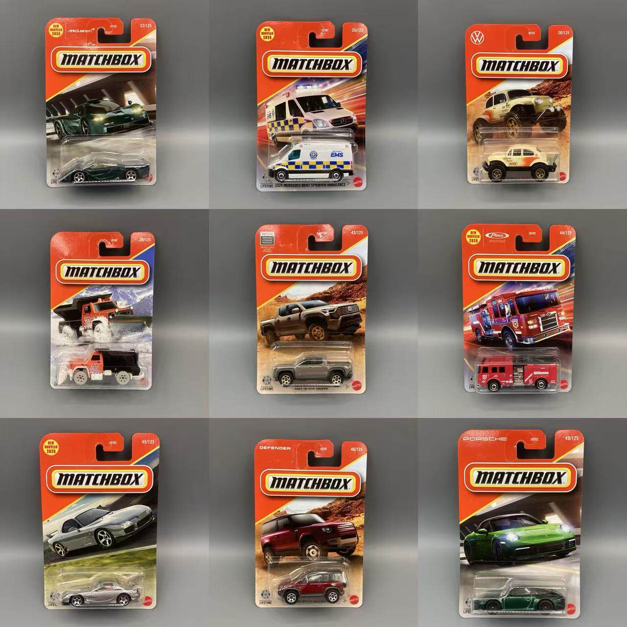 matchbox/火柴盒 城市交通合金小车模型玩具新款迈凯伦奔驰福特
