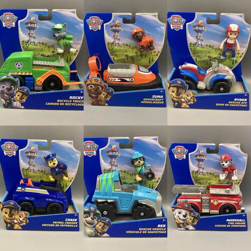 PAW PATROL/队立大功新款 阿奇警车 毛毛 莱德 乐乐 惯性玩具车