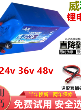 全新电动锂车电池48V36v24v定制三元锂电池组电动滑板车锂电池20a