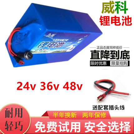 48v36v24v20a全新电动锂车电池定制三元锂电池组电动滑板车锂电池