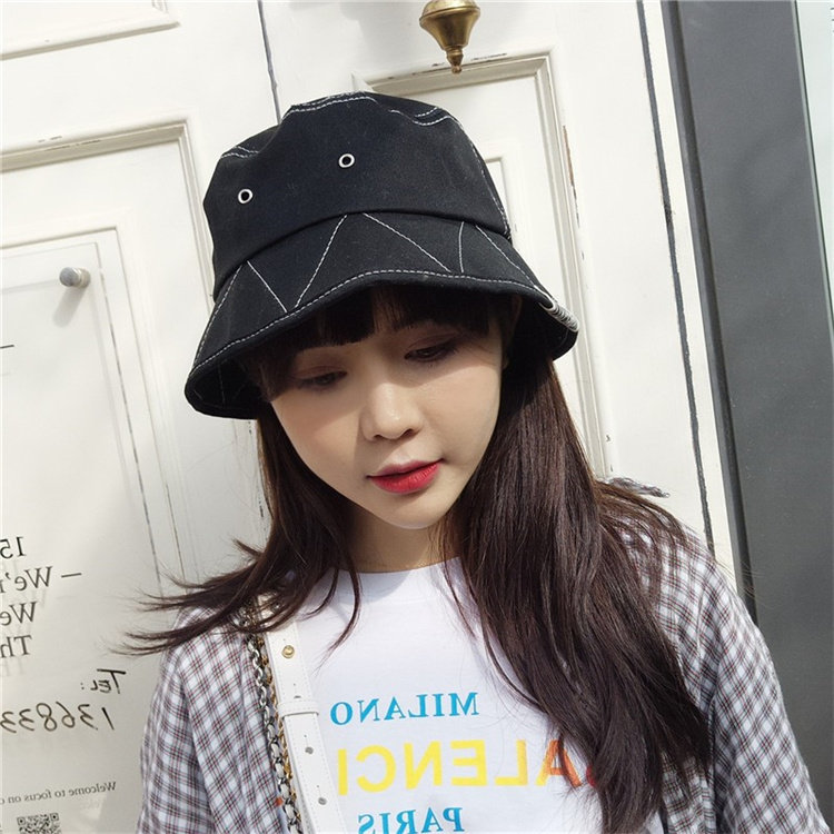 清仓春夏日系渔夫帽纯色复古盆帽休闲遮阳帽男女百搭防晒帽子潮