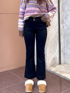 新款 显瘦马蹄裤 高腰微喇裤 梨型妹妹修身 女通勤百搭喇叭裤 2025春季