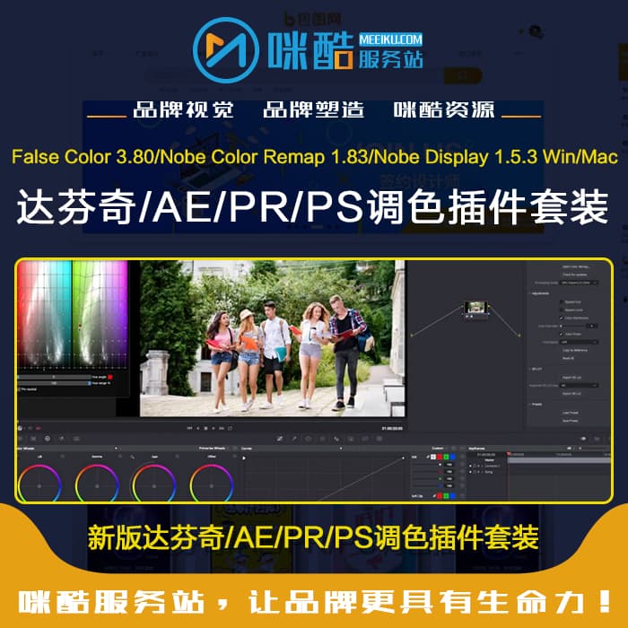 达芬奇/AE/PR/PS调色插件套装False Color 3.80 Nobe Color Remap