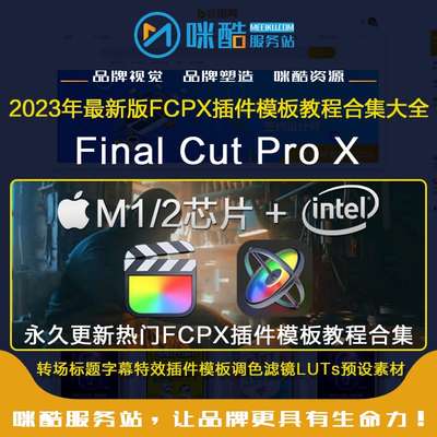 FCPX汉化软件插件转场字幕磨皮效果调色合集Final cut pro X 2025