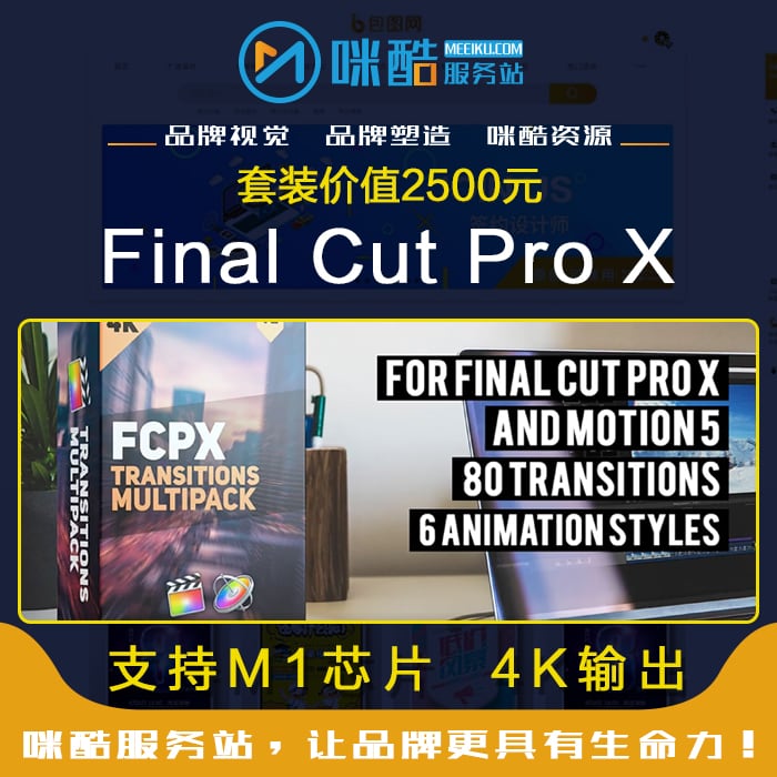新版FCPX转场插件90个摄像机推拉摇移甩缩放炫光故障动态转场V2.1