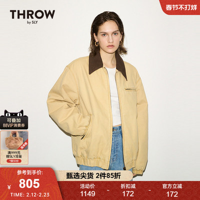 【THROW系列】SLY 春季新品男友风夹棉夹克外套030IS030-0071