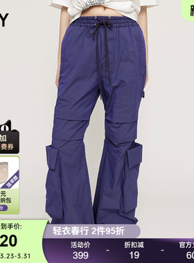 SLY 春季美式复古辣妹户外工装裤休闲裤女030HSZ31-2540