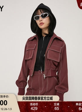 SLY2024冬季新品工装风两件套夹克外套半身裙030HAR33-3171