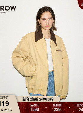 【THROW系列】SLY 2025春季新品男友风夹棉夹克外套030IS030-0071