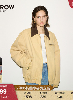 【THROW系列】SLY 春季新品男友风夹棉夹克外套030IS030-0071
