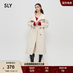 SLY 2024冬季新品都市通勤高智优雅长款毛呢大衣女030HAA30-2671