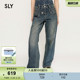 030HSZ11 SLY春季 辣妹风解构双腰头低腰牛仔裤 美式 1211 新品