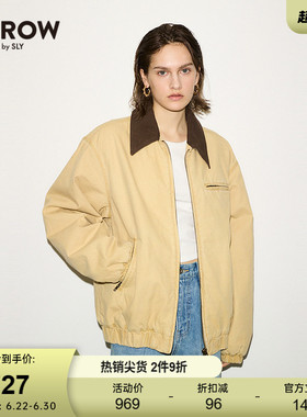 【THROW系列】SLY 春季新品男友风夹棉夹克外套030IS030-0071