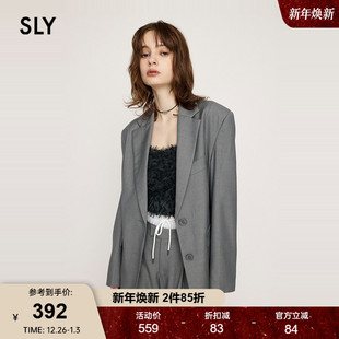 外套女030HAY30 SLY 高级感简约通勤风廓形西装 新品 0791 24冬季