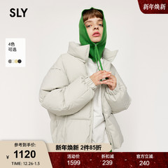 SLY 秋季新品宽松泡芙立领简约面包保暖羽绒服女030IAL30-4531