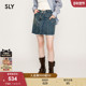 SLY 3601 街头复古做旧毛边A字牛仔半身裙女030ISY11 夏季 新品