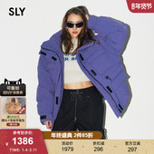 SLY秋季 0121 立领直筒羽绒服女038IAZ30 新品 户外风多口袋工装