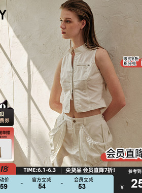SLY 夏季新品街头辣妹设计感工装裙短款半身裙030HSZ31-2550