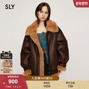SLY新品机车风大翻领夹克外套030HAY30-1411
