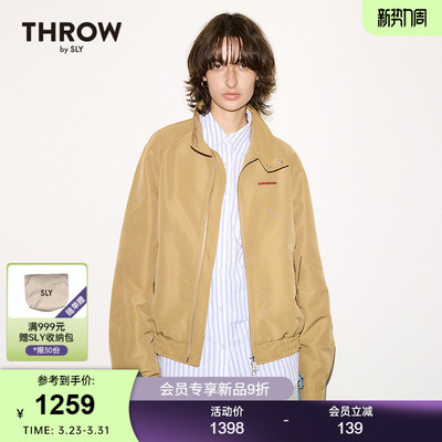 SLY 2026早春新品复古工装风刺绣字母立领夹克外套030JS001-1691