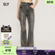 030HAR11 SLY 复古解构交叉系带微喇牛仔裤 美式 5711 春季