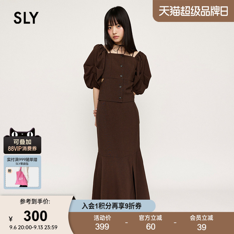 SLY复古风多穿两件套衬衫连衣裙图片