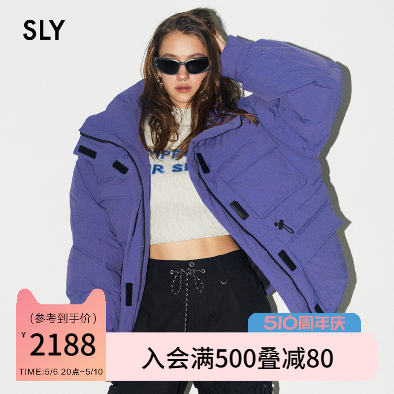 SLY 户外风功能感多口袋工装羽绒服女038GAZ30-1410 女装/女士精品 羽绒服 原图主图